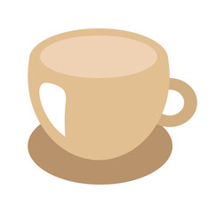 Brązowa ilustracja filiżanka