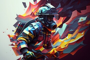 Be a hero: Join the ranks of our cartoon firemen - Generative AI