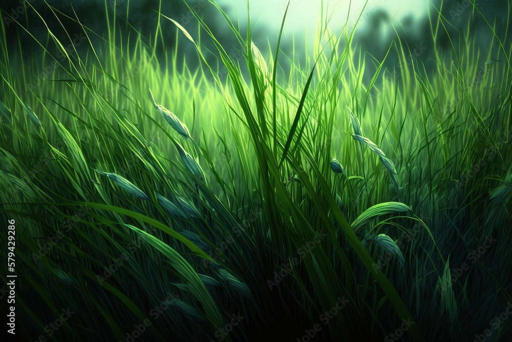 Poster nature's simplicity: a minimalist grass field background - generative ai