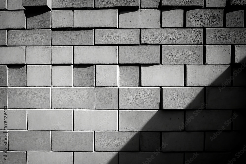 Poster the versatile background: gray concrete block wall background - generative ai