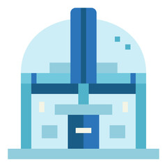 Fototapeta premium observatory flat icon style