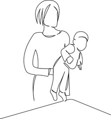 mom putting baby to sleep