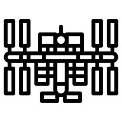 space station line icon style