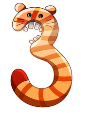 Fototapeta premium Colorful Cartoon Numbers For Kids