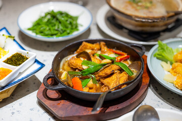 Taiwanese cuisine dish in restaurant