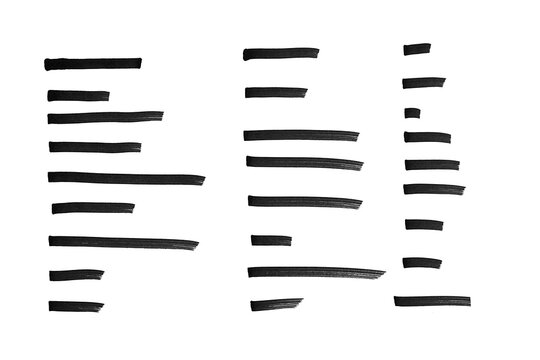 Line strokes are drawn with a black marker on a white isolated background.