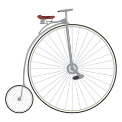 antique gray bicycle
