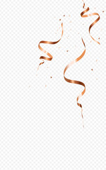 Gold Ribbon Festive Vector Transparent