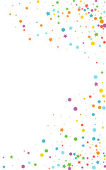 Color Rain Invitation Vector White Background.