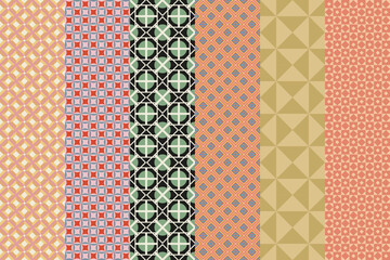 Modern seamless set of pattern, fashion style. Digital technology backdrop.