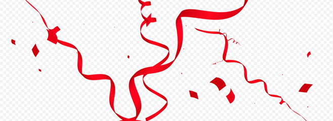 Gold Streamer Swirl Vector Panoramic Transparent