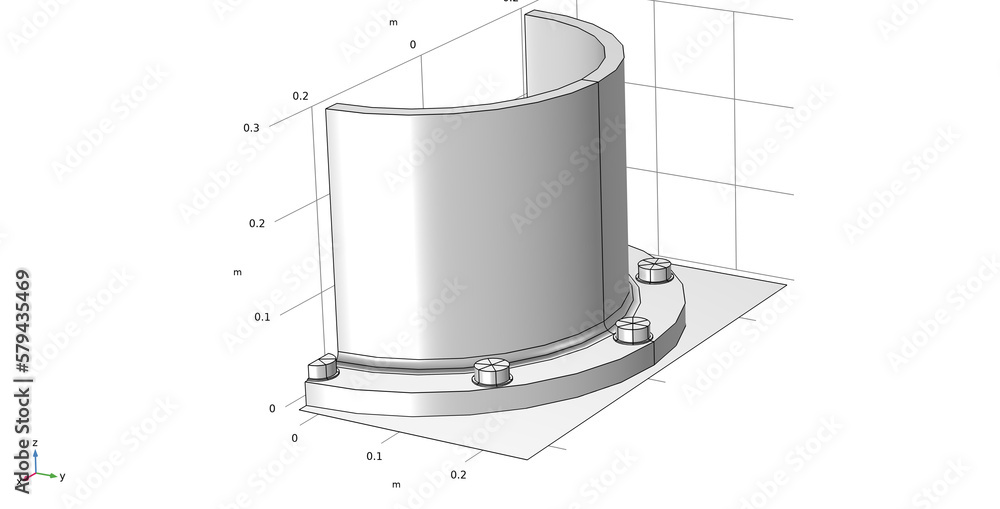 Canvas Prints Metal pipe. Computer 3d modeling and
investigation of parameters of a steel mechanical part
using a computer-aided design system.
Design environment of engineering calculation.