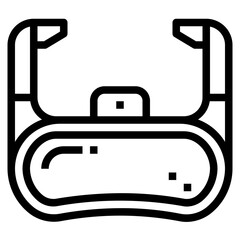 vr glasses line icon style