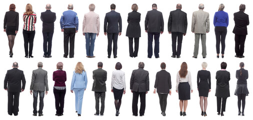 group of successful business people isolated on white