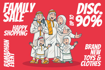 Ramadan Super Sale promotion poster banner for display product