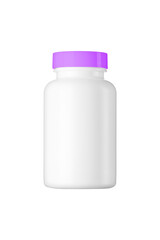 Pills bottle on white background. Isolated