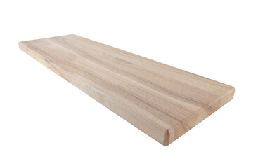 wooden step of a spiral staircase, Wooden board, cut out, on an isolated background