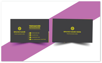 Luxury business card, Elegant business card, Vector business card and template, Clean and simple layout, Personal use business card. Double side creative business card, Vertical layout.