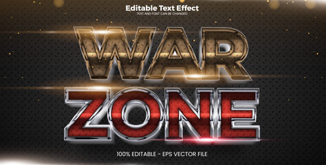 War Zone Editable text effect in modern trend style
