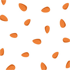 Almonds Pattern Illustration Graphic Design Vector