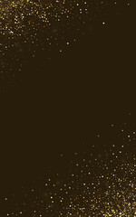 Gold Polka Falling Vector Luxury Background.