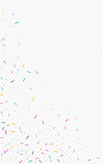 Rainbow Confetti Effect Vector Transparent