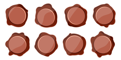 Sealing wax stamp collection. Set of bronze sealing wax stamp