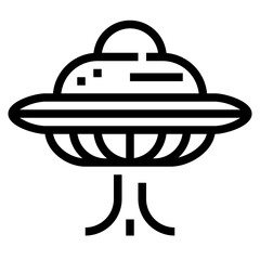 ufo line icon style