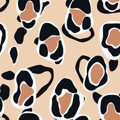 Jaguar Abstract Vector Seamless Pattern. Ethnic