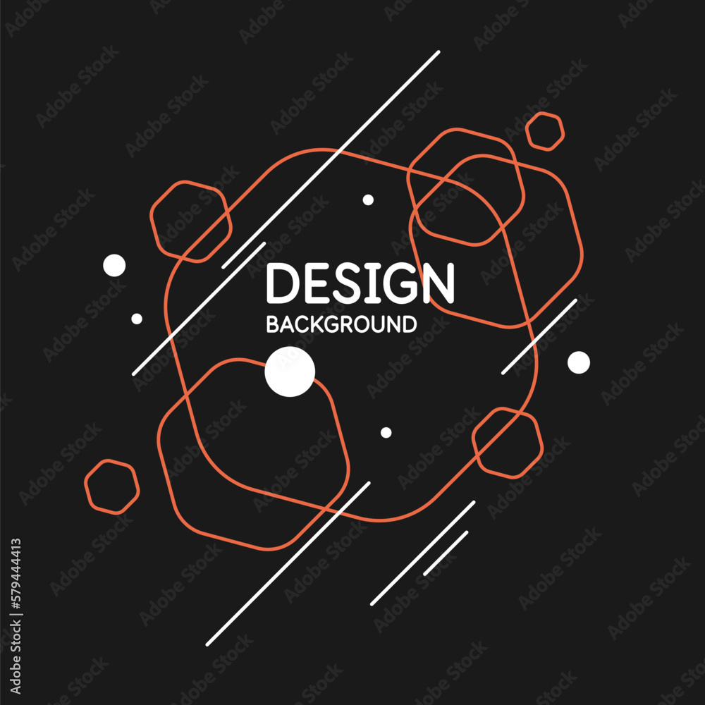 Poster composition with geometric shapes. abstract background for design. trendy stylish graphics