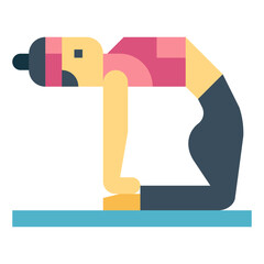 yoga flat icon style