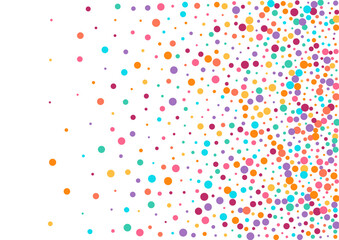 Multicolored Dot Abstract Vector White