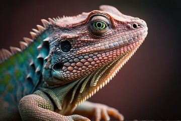 Fototapeta premium portrait of iguana