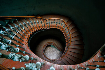 Historic spiral staircase.