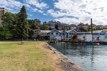 Beautiful view of a small house near the lake in Sydney