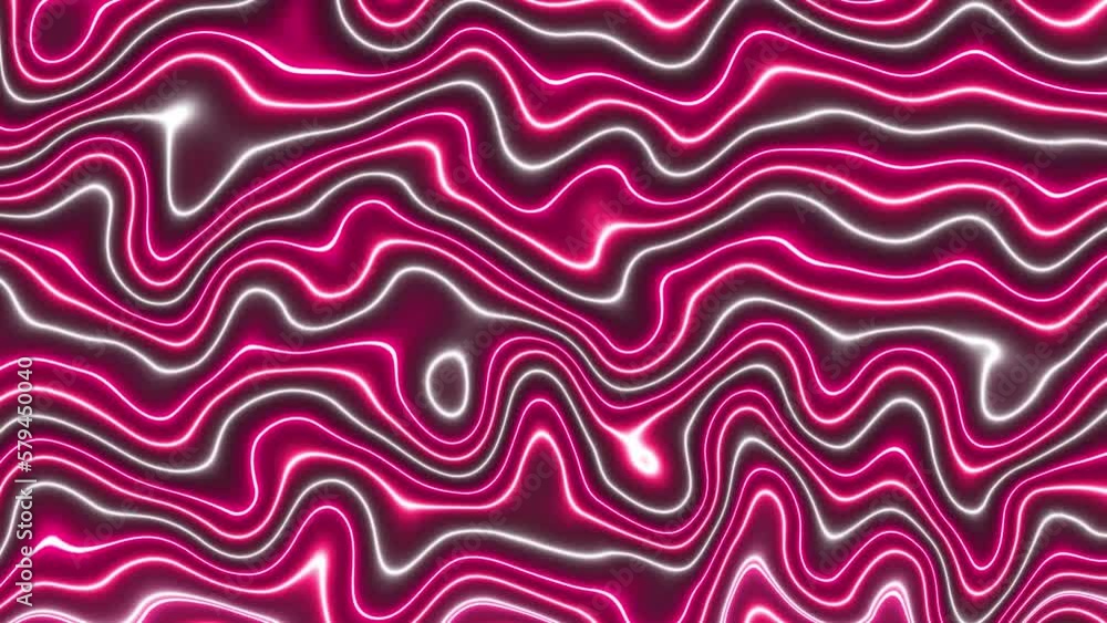 Poster neon line wave background animation. abstract wave background.