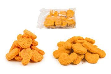 Nuggets isolated on a white background.