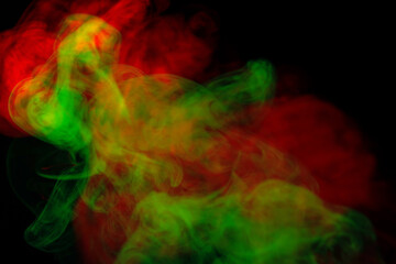 Red steam on a black background.