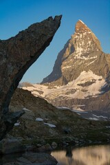 Fototapeta na wymiar Rocky mountains in Zermatt, Switzerland