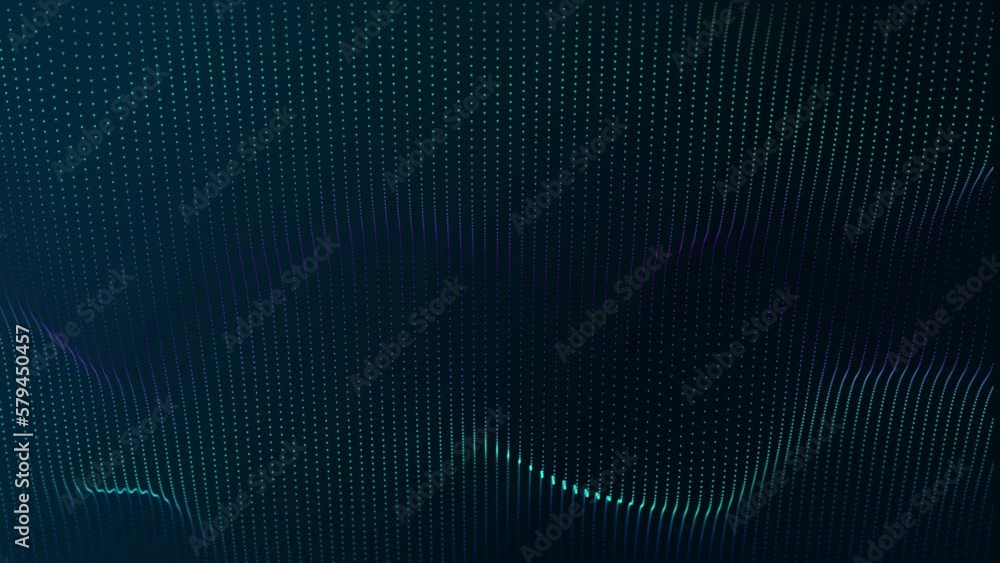 Aufkleber abstract colorful digital particle wave background.