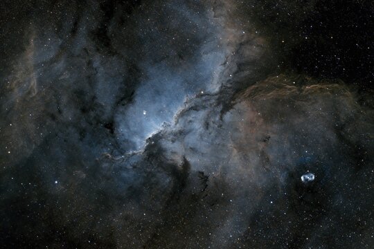 High-resolution photograph of the Dragon Nebula in the Dorado constellation