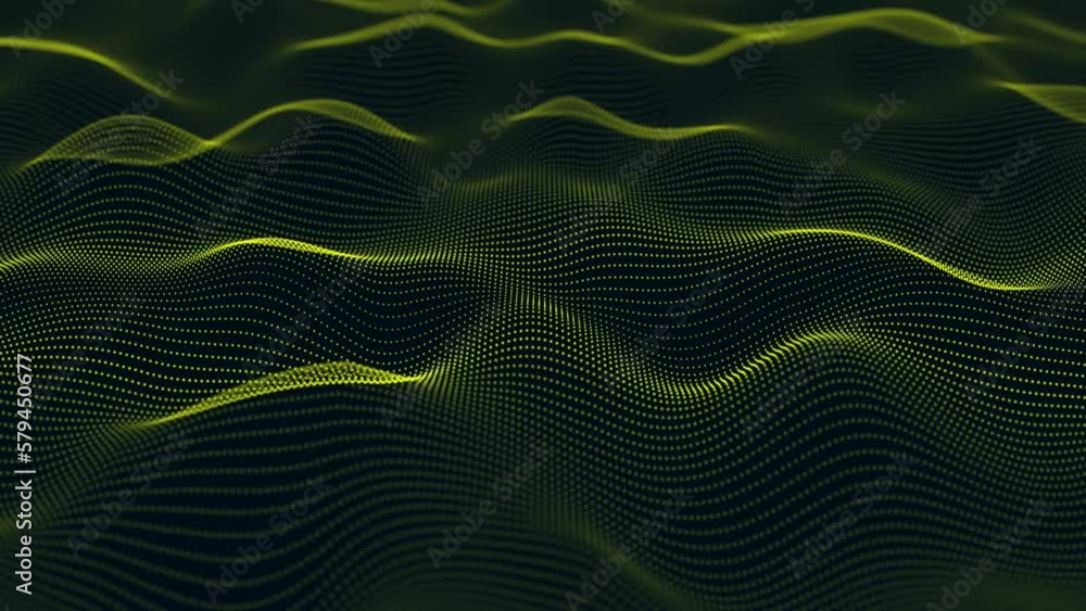 Aufkleber abstract colorful digital particle wave background.