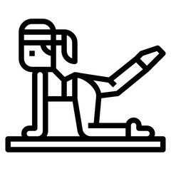 yoga line icon style
