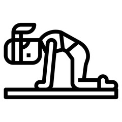 yoga line icon style