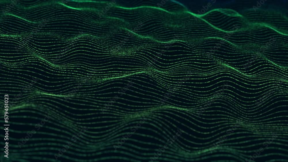 Aufkleber abstract colorful digital particle wave background.