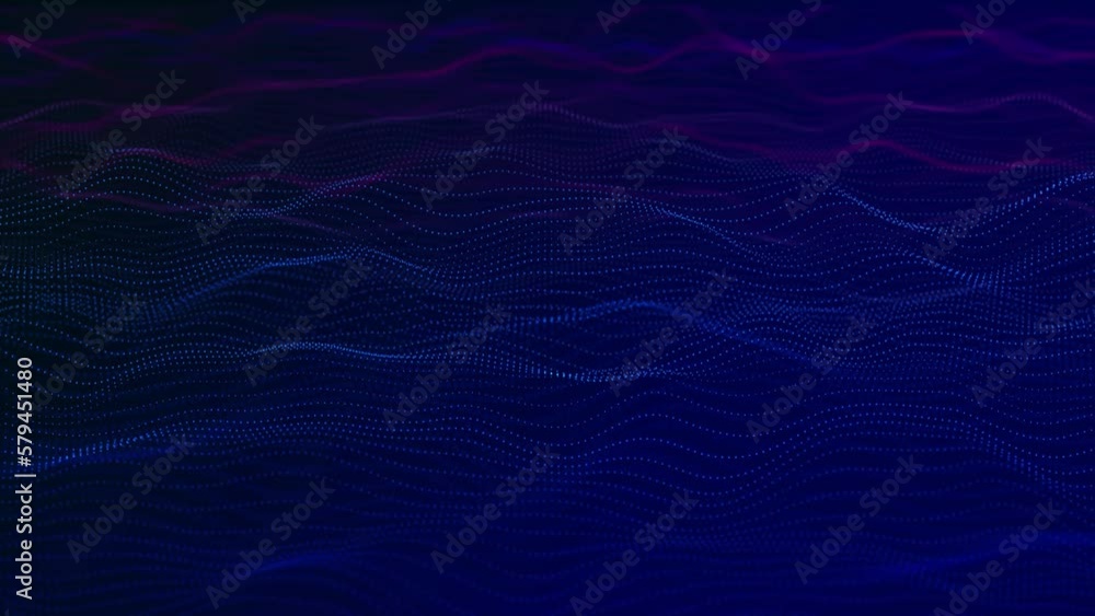 Poster abstract colorful digital particle wave background.