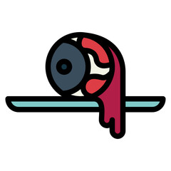 zombie food filled outline icon style