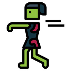 zombie filled outline icon style