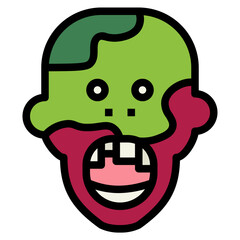 zombie filled outline icon style