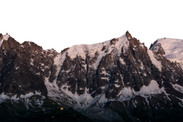 Night shot of Aiguille du Midi, Chamonix, France.	